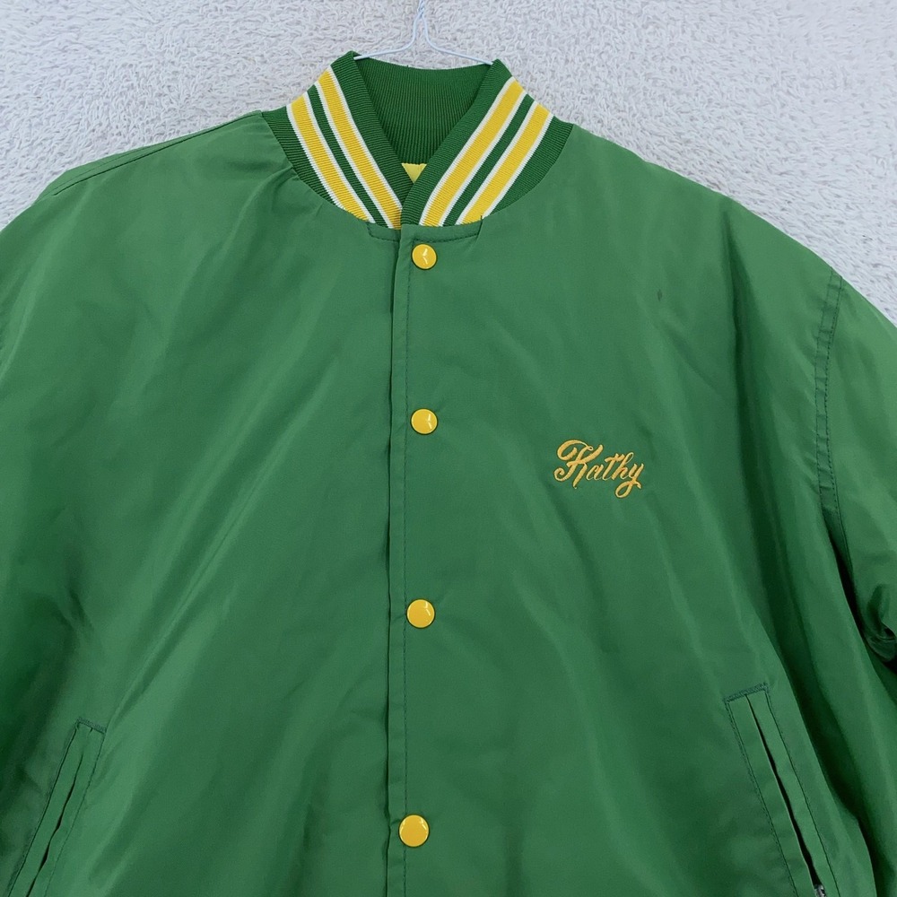 Vtg Sullivan's Tavern Carneys Point‎ New Jersey Satin Bomber Jacket L Kathy 80s - Picture 2 of 8